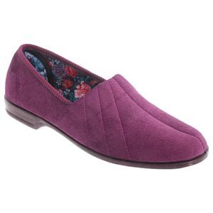 Sleepers Womens/Ladies Audrey III Roll Top Velour Indoor Slippers /Slipper Shoes
